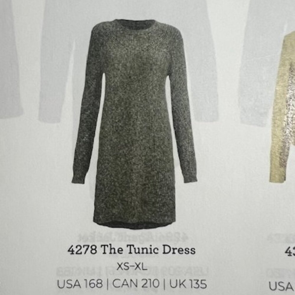 CAbi The Tunic Dress in heathered charcoal gray